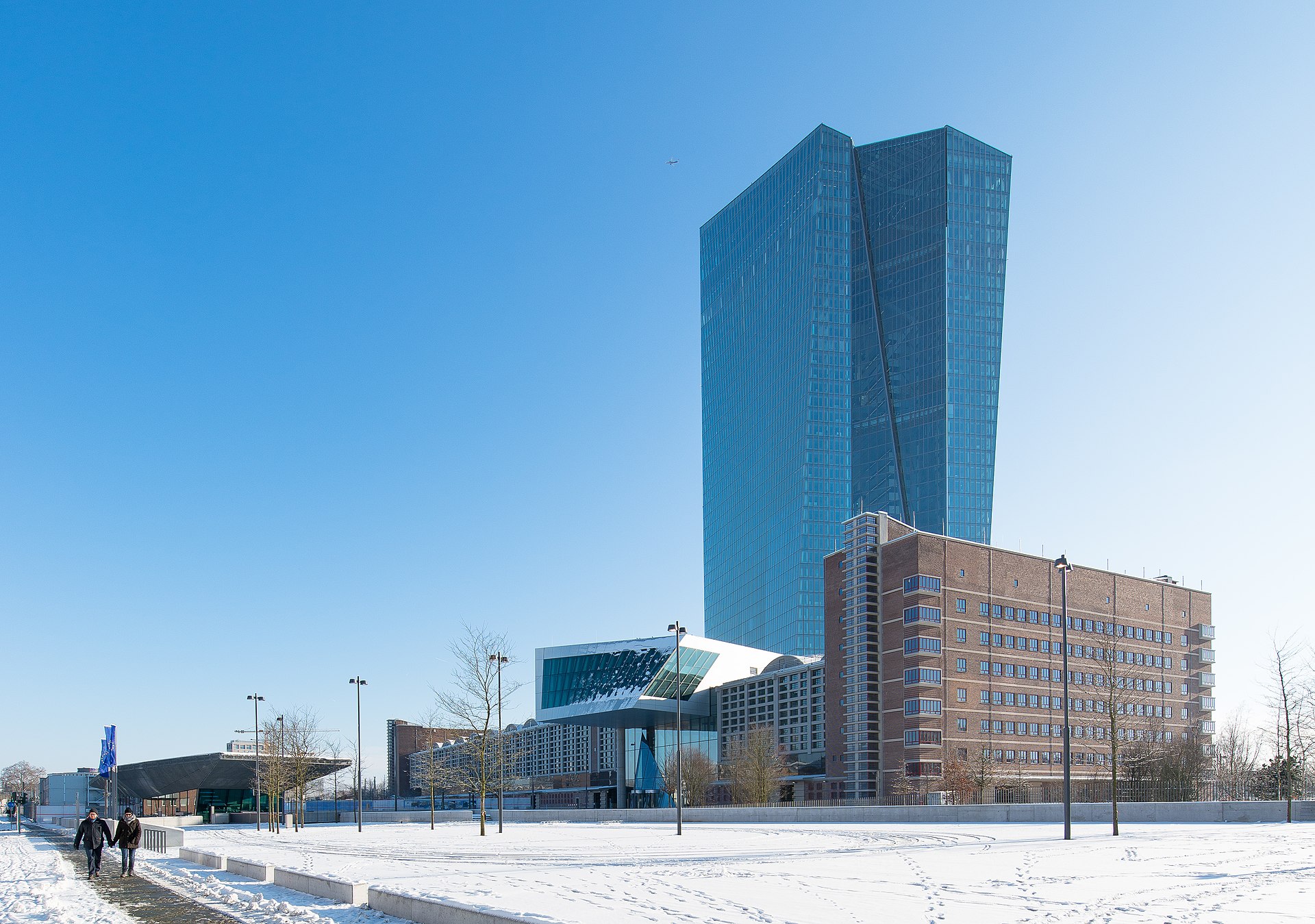 Frankfurt am Main: Gebäudekomplex der Europäischen Zentralbank