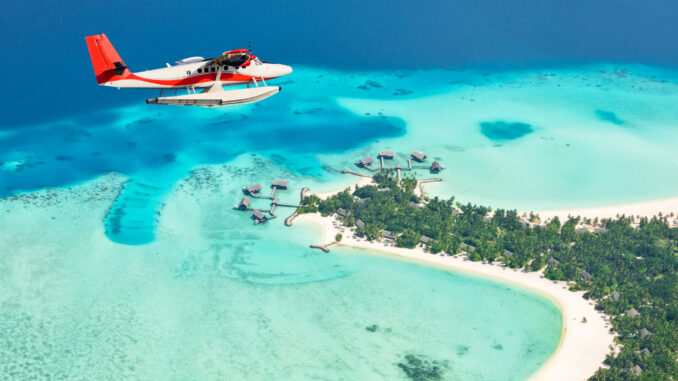 Flugzeug auf den Malediven
