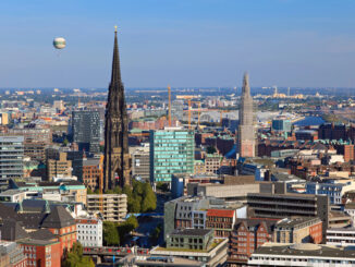 Blick auf den Michel in Hamburg